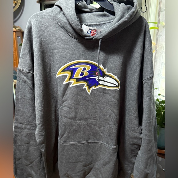 NFL Baltimore Ravens Gray Hoodie Men’s 2x - Picture 1 of 6